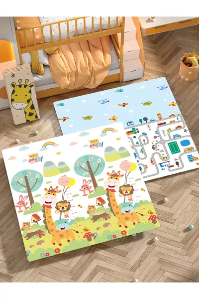 سجادة لعب قابلة للطي للمركبات والأصدقاء المحبوبين (MATI) - مقاس جديد - سم (مع حقيبة حمل)