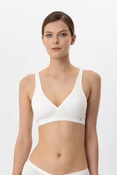 Сутиен за сън с памучна подплата и подвижна чашка, модел  без баленси - удобен и поддържащ дизайн