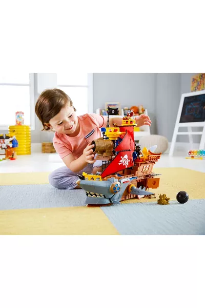 Fisher-Price Imaginext Pirate Ship 'Shark Attack' Includes Action