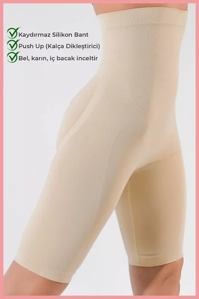 كورسيه بنطال ضاغط للخصر ومرن لتحديد الأرداف والخصر وشد المؤخرة بخصر مرتفع