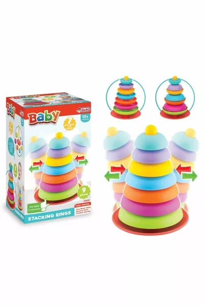 Mon premier piano sonore + Tour à anneaux oscillants + Ensemble éducatif des animaux mignons !