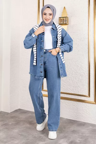 More Denim Takım  Açık Mavi