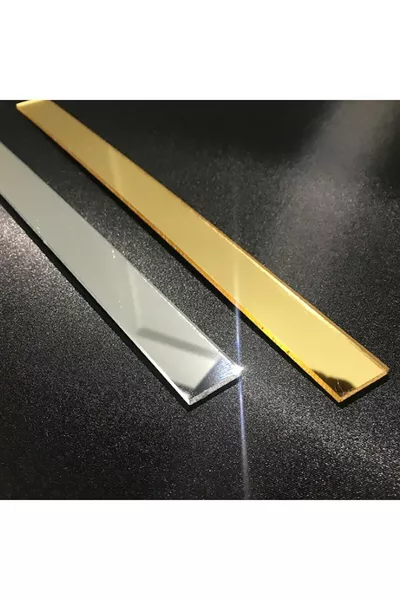 Strip Plexiglass Adhesive Gold Mirror 1.8 Cm X  Cm (5 Pieces)