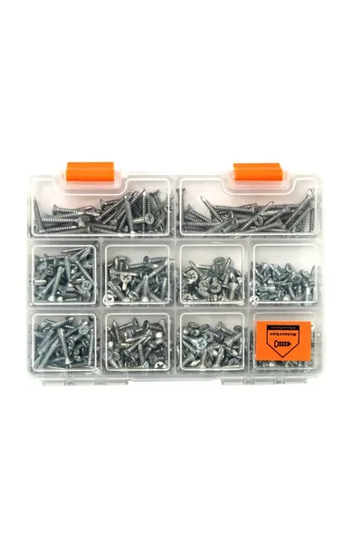 Набор из  умных винтов с потайной головкой —  видов с насадками для дрели — умный набор винтов с кейсом