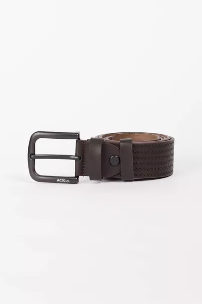 Men's Brown Casual Synthetic Leather Jean Belt