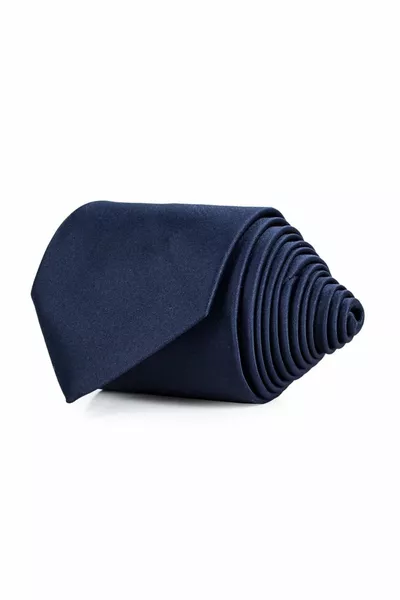 Plain Classic Pocket Handkerchief Navy Blue Men's Tie