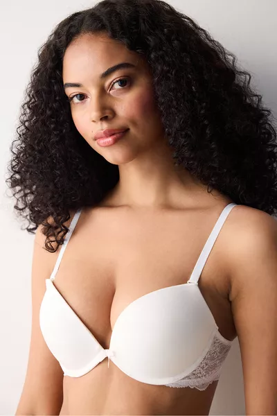 حمالة صدر بيضاء دانتيل سوبر بوش أب