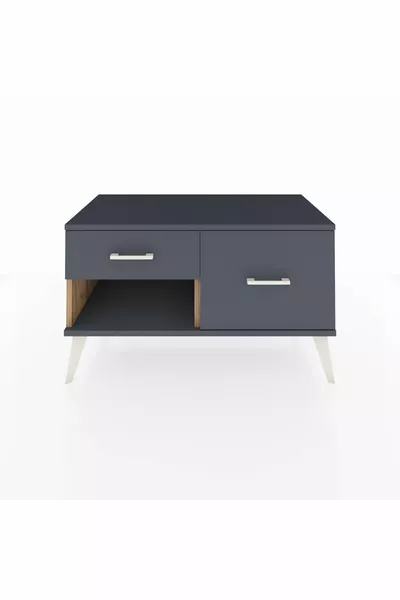 خزانة هايبيريون بصندوقين من خشب الصنوبر - أنثراسيت