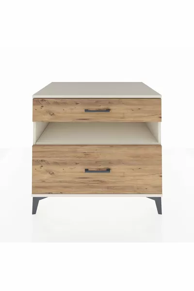 خزانة كرونوس بدرجين ورف واحد مرمر-صنوبر