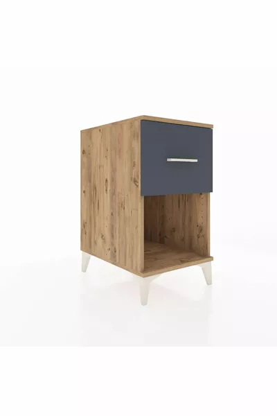 كومودينو كرونوس بصندوق واحد من خشب الصنوبر - أنثراسيت