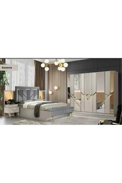 Kosova Mdf Bazalı Yatak Odası Takımı+bench