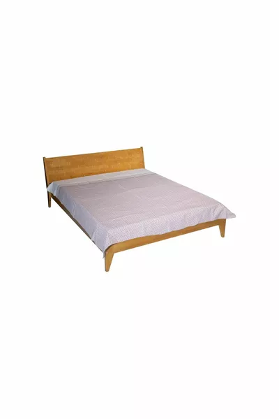 Дървено легло Baf, скрин, нощно шкафче, орех