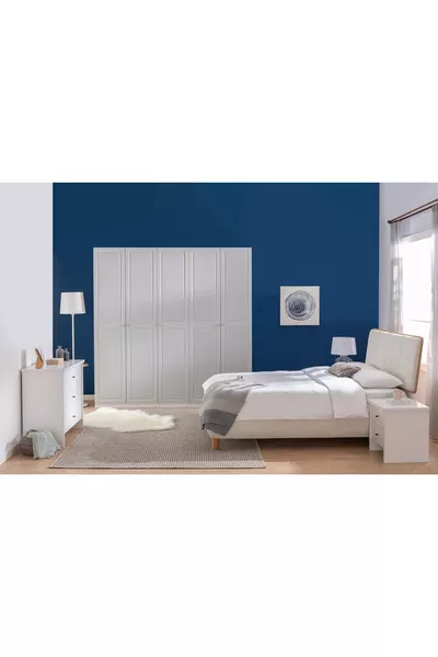 لونا نوكس، طقم غرفة نوم إيريس بوهم، مصراع رمادي فاتح، بخمسة أبواب