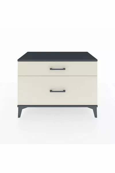 Hyperion Kommode mit 2 Schubladen Anthrazit-Steinmatt