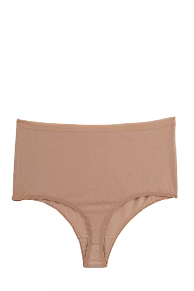 سراويل داخلية نسائية عالية الخصر، تانغا، مقاسات كبيرة، حزمة 5 قطع، ألوان مختلطة