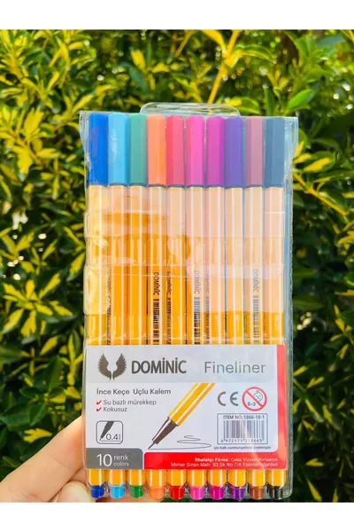 Набор цветных ручек с тонким наконечником