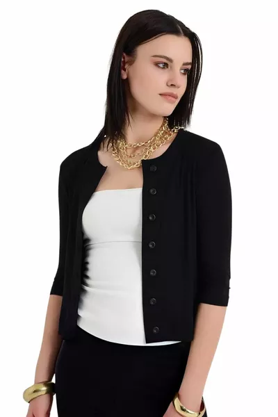 Mini cardigan noir femme 