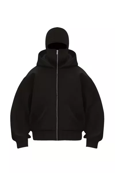 Снежен Маскиран Нинджа Унисекс Суитшърт Жилетка 2-пластова дебела вата