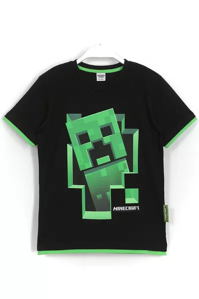 Boys' Creeper 3D Printed T-shirt Black