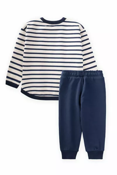 Striped Sweatshirt Set 1-7 Years Navy