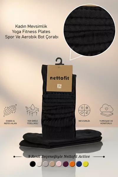 Calza sportiva e aerobica nera da donna, stagionale, per yoga, fitness e pilates