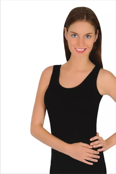 Damen schwarzes Lycra-Top