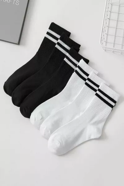 6-Pack Unisex College Socks