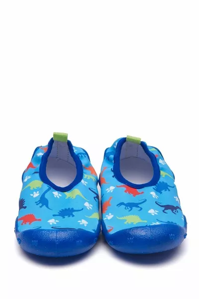 FIRST STEP Blue Dino Boys' Water Shoes with Non-Slip Sole 