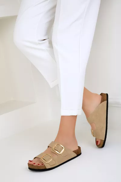 Beige Women's Slippers 