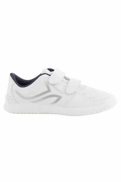 Children's Grey White Velcro Sports Shoes TS 
