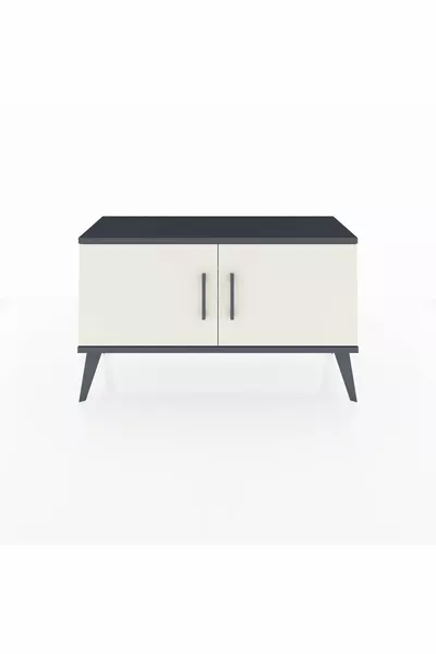 Arges Dresser with 2 Shelves and 2 Doors Anthracite-Ash/ Pine