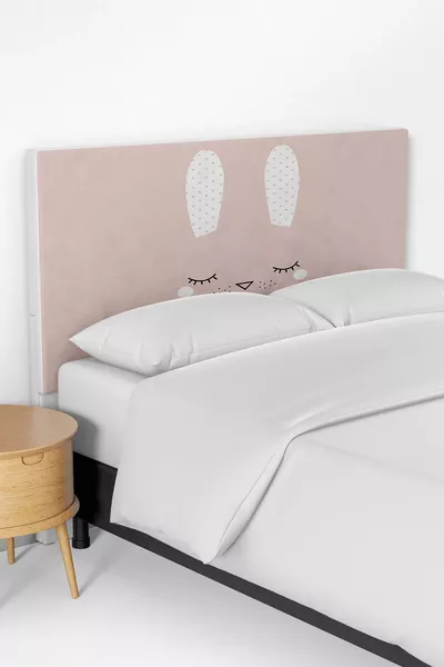 غطاء رأس سرير أطفال بنقشة أرنب