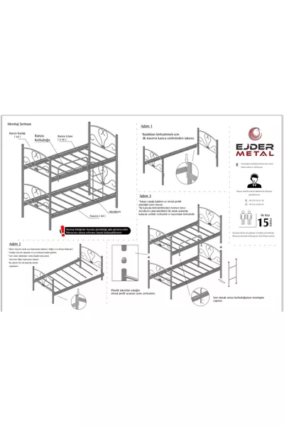 Легло на два етажа Бяло легло на два етажа (БЕЗ МАТРАК)