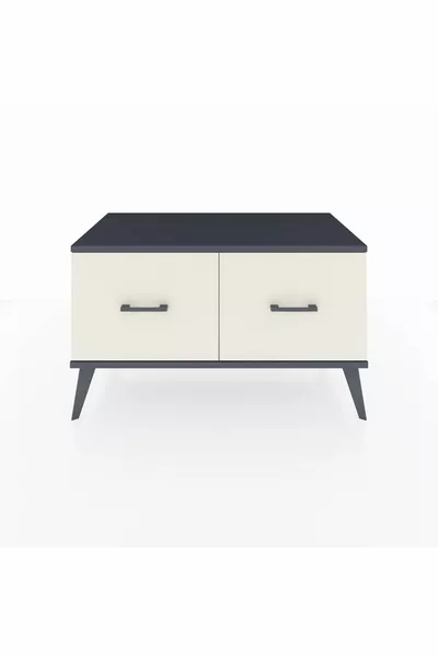 Комод Hyperion с 2 ящиками, сосна-антрацит/каменная пыль