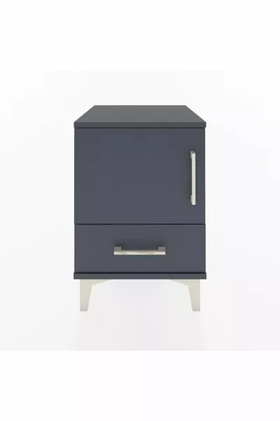 خزانة هايبريون بجرف واحد ودرج واحد وباب واحد أنثراسيت-أنثراسيت