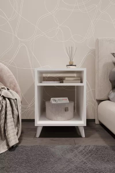 طاولة سرير سيرينا بجرف مفتوح من خشب الصنوبر الأطلسي