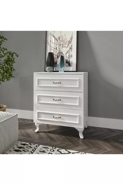Kartopu 3-Drawer Country Dresser Completely Made of MDF