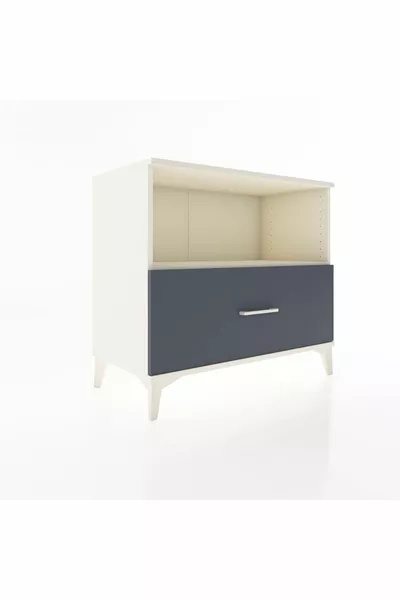 Hyperion Dresser Single Shelf Single Drawer Moonstone-Anthracite