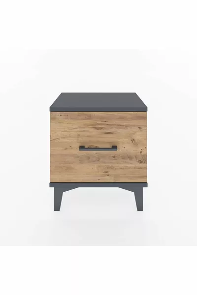 Arges Kast Enkel Lade Antraciet-Spar