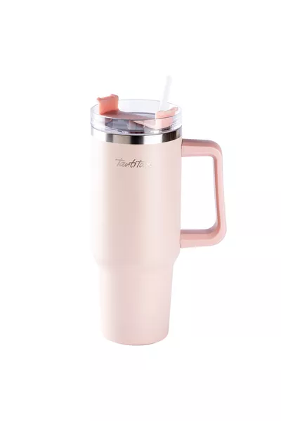 -كوب حراري MOVE باللون الوردي مصنوع من الفولاذ المقاوم للصدأ بسعة 1.2 لتر