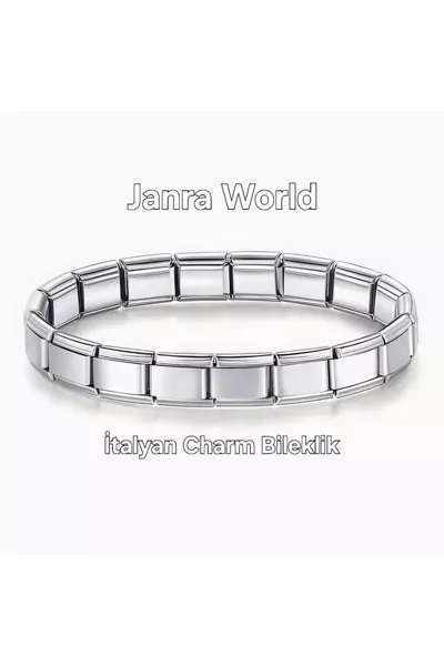 Bracciale Charm Italiano – Acciaio Inossidabile, Adatto a Qualsiasi Polso!