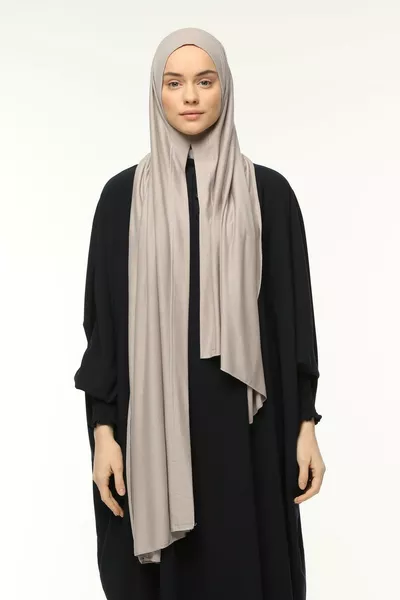 Готовый практичный роскошный органический простой трикотажный шал с перекрестным выравниванием, светло-видоновый