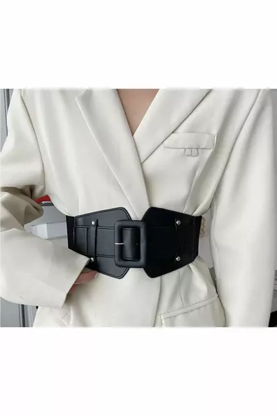 Ceinture corset élastique 6 cm Taille standard Fermeture velcro au dos