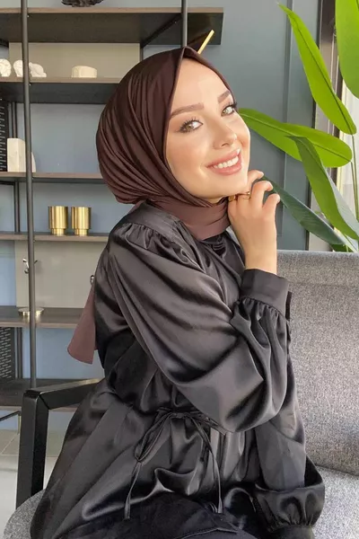 Scialle marrone Scialle Pronto a Snap 