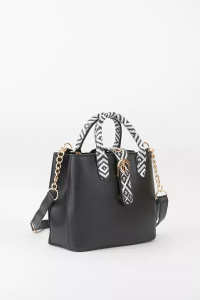 Kadın Kutu Suni Deri Zebra Desenli Askılı Çıtçıt Fermuar Kapama El Ve Omuz Çantası