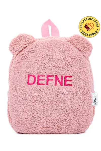 [ SCRIVIAMO IL NOME CHE DESIDERI ] Zaino per bambini rosa Teddy 0-8 anni, Zaino per asilo nido e scuola materna