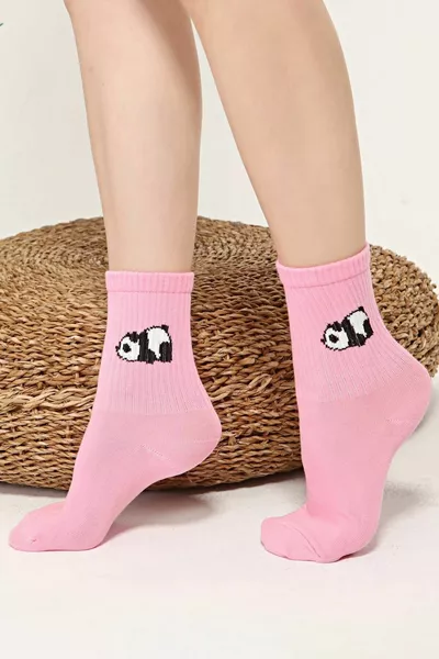Ensemble de 5 pièces de chaussettes de tennis colorées de collage de motifs d’animaux