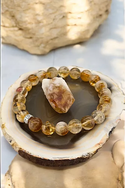 Citrine (with stone gift) Money, Abundance, Prosperity, Energy Genuine AA Natural Stone Bracelet 8 mm