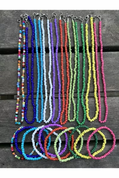 Женское классическое ожерелье с бусинами Lu и браслет Lu