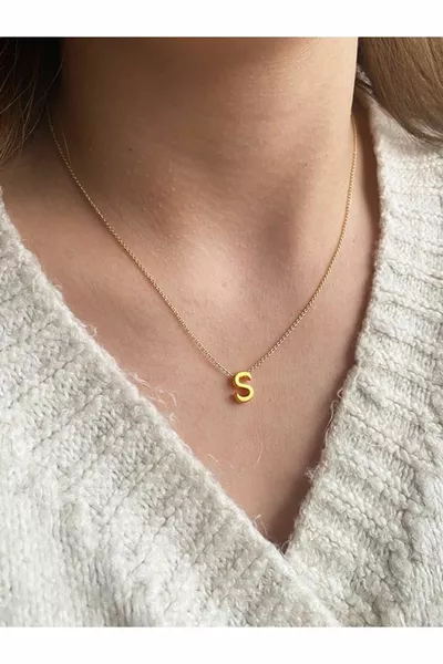 Letter Necklace Gold Chain